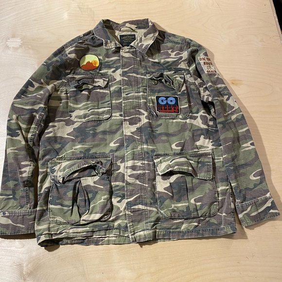 Lucky Brand Camouflage Jacket with Patches Large (MG) - Picture 2 of 13